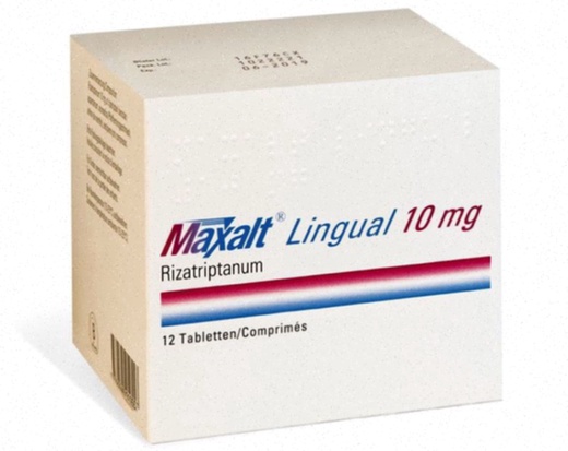 Boîte de Maxalt, illustration migraine