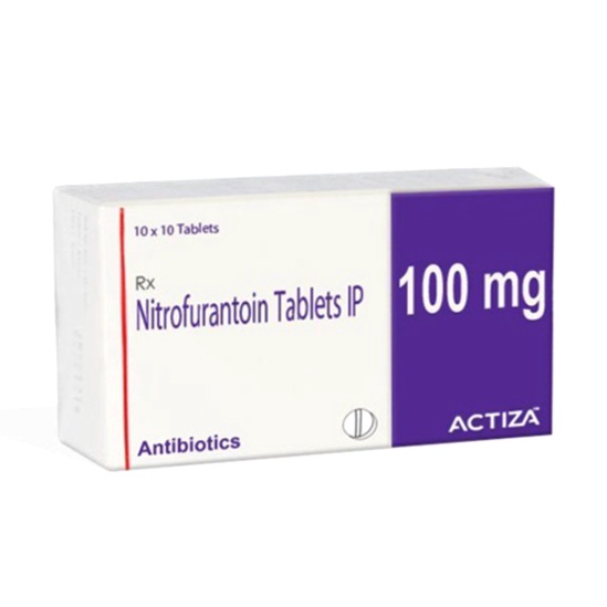 Acheter Nitrofurantoin - illustration du comprimé et de l’enveloppe de prescription