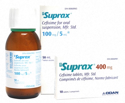 Acheter Suprax - Illustration d'une boîte de Suprax et comprimés