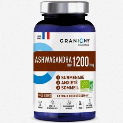 Capsules d'Ashwagandha et plante