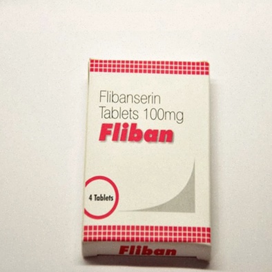 Flacon de Flibanserin et boîte