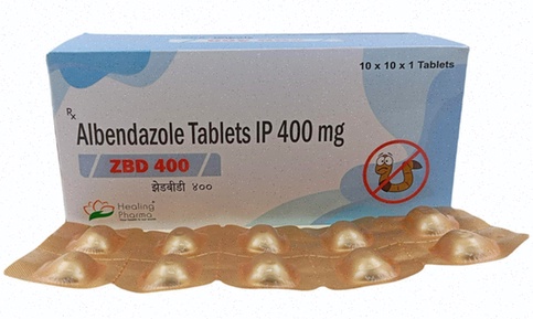 Albendazole - comprimés et boîte