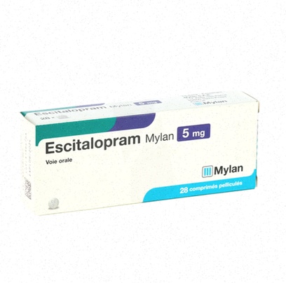 Escitalopram – Illustration du comprimé et du flacon
