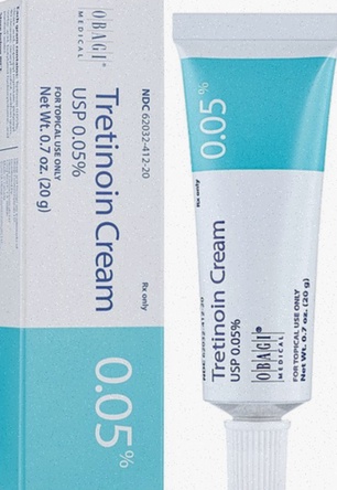 Acheter Tretinoin – Photo d’un tube de crème sur fond blanc